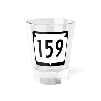 WIS 159 (Wisconsin) (Road Sign) Shot Glass 1.5oz 1.5oz - Go Mug Yourself