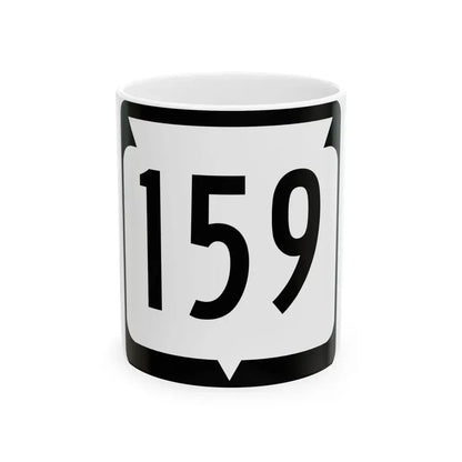 WIS 159 (Wisconsin) (Road Sign) White Coffee Mug 11oz - Go Mug Yourself