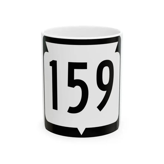 WIS 159 (Wisconsin) (Road Sign) White Coffee Mug 11oz - Go Mug Yourself