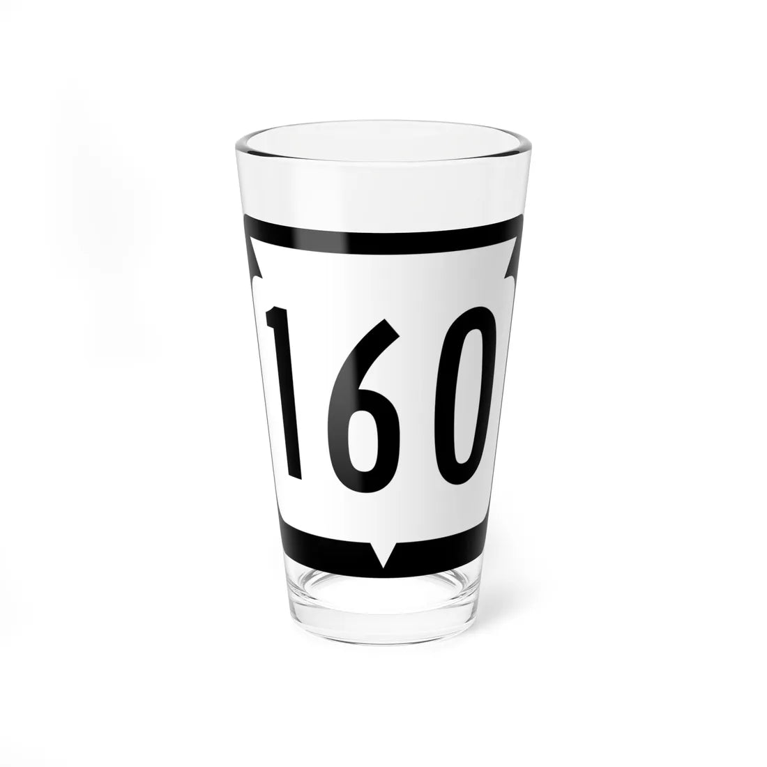 WIS 160 (Wisconsin) (Road Sign) Pint Glss 16oz 16oz - Go Mug Yourself