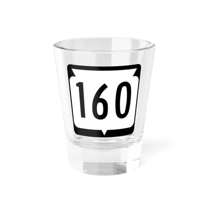 WIS 160 (Wisconsin) (Road Sign) Shot Glass 1.5oz 1.5oz - Go Mug Yourself