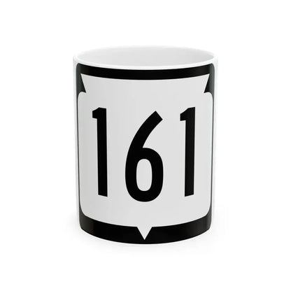 WIS 161 (Wisconsin) (Road Sign) White Coffee Mug 11oz - Go Mug Yourself