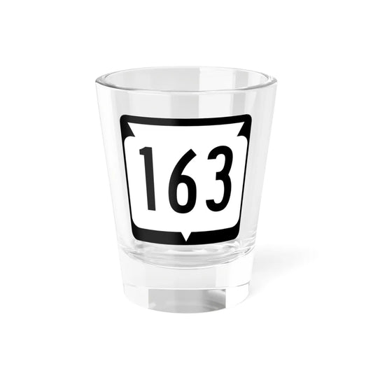 WIS 163 (Wisconsin) (Road Sign) Shot Glass 1.5oz 1.5oz - Go Mug Yourself