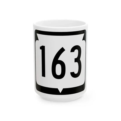 WIS 163 (Wisconsin) (Road Sign) White Coffee Mug 15oz - Go Mug Yourself