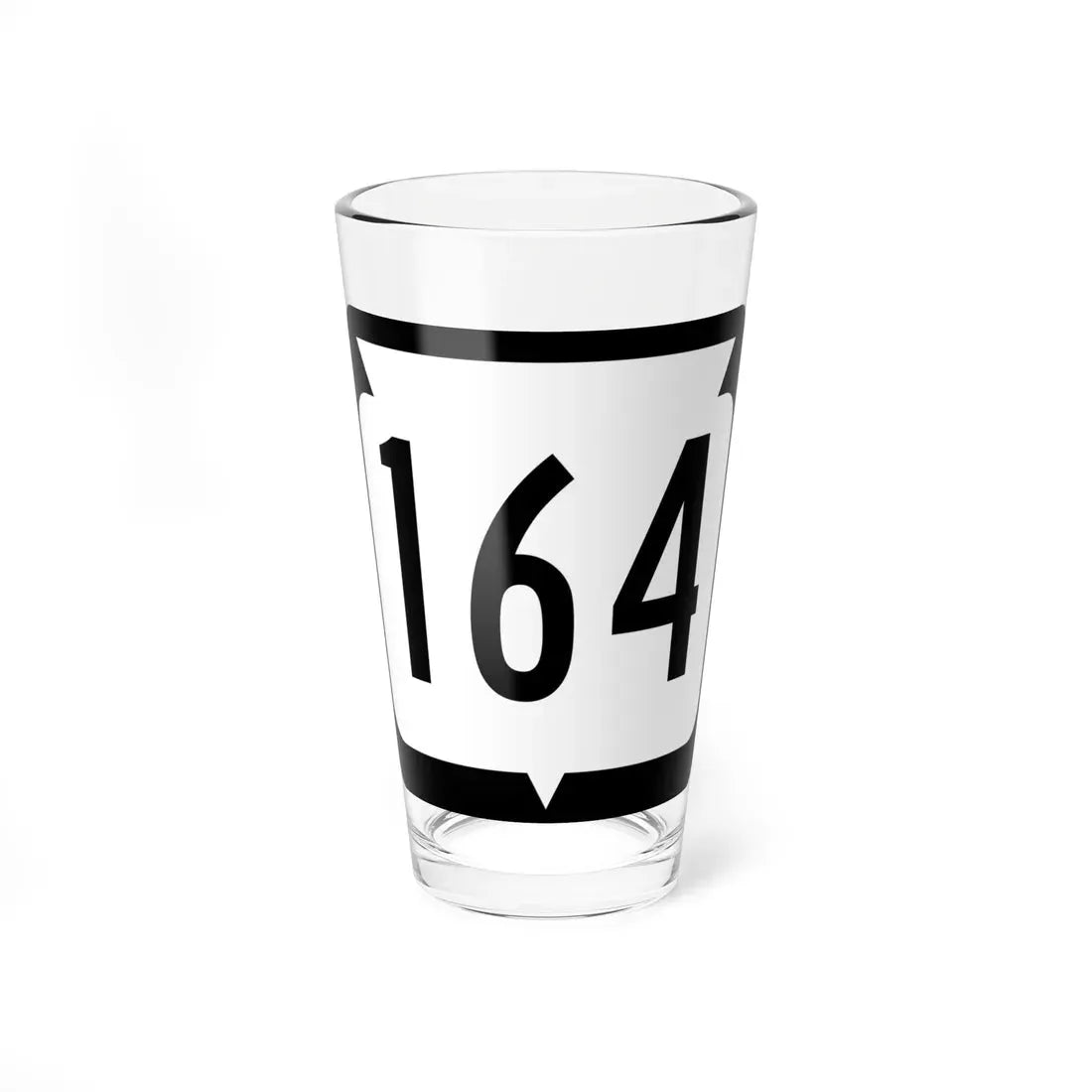 WIS 164 (Wisconsin) (Road Sign) Pint Glass 16oz 16oz - Go Mug Yourself