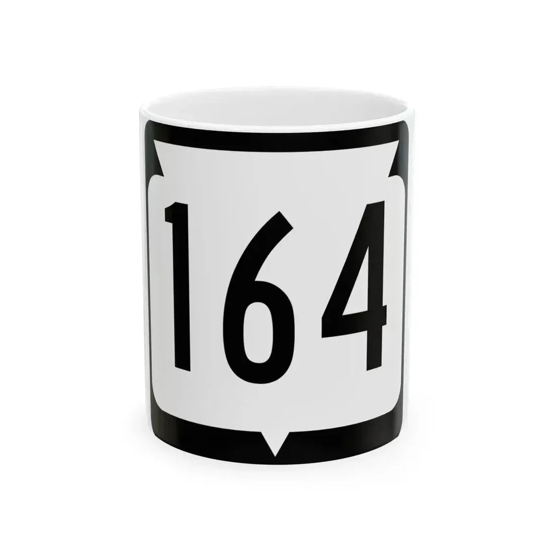 WIS 164 (Wisconsin) (Road Sign) White Coffee Mug 11oz - Go Mug Yourself