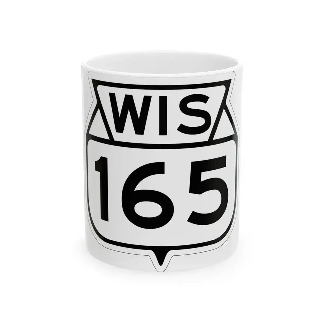 WIS 165 1949 (Wisconsin) (Road Sign) White Coffee Mug 11oz - Go Mug Yourself