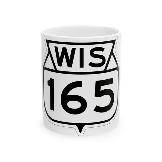 WIS 165 1949 (Wisconsin) (Road Sign) White Coffee Mug 11oz - Go Mug Yourself