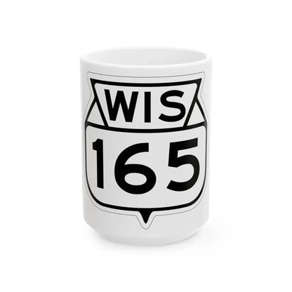 WIS 165 1949 (Wisconsin) (Road Sign) White Coffee Mug 15oz - Go Mug Yourself