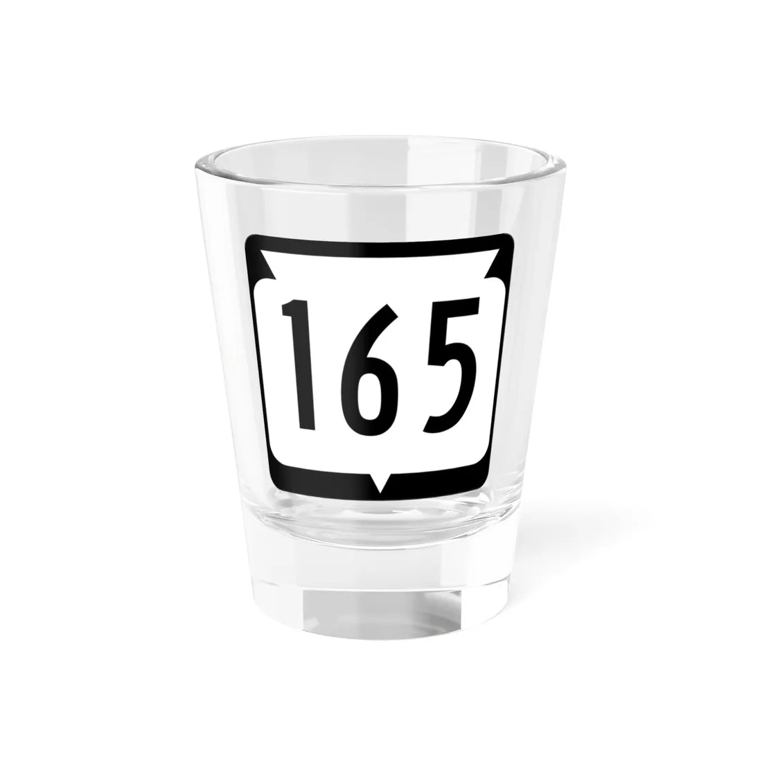 WIS 165 (Wisconsin) (Road Sign) Shot Glass 1.5oz 1.5oz - Go Mug Yourself