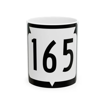 WIS 165 (Wisconsin) (Road Sign) White Coffee Mug 11oz - Go Mug Yourself