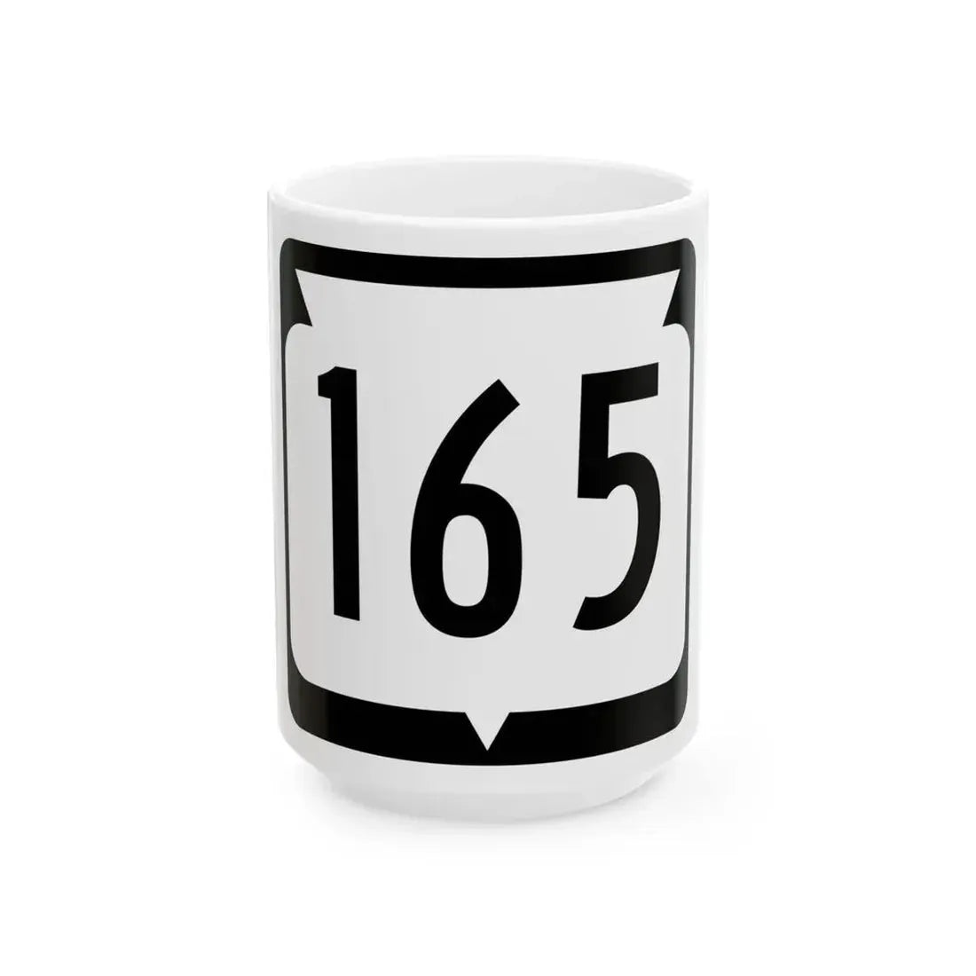 WIS 165 (Wisconsin) (Road Sign) White Coffee Mug 15oz - Go Mug Yourself