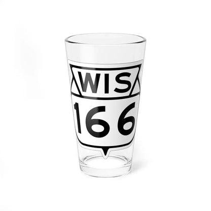WIS 166 1949 (Wisconsin) (Road Sign) Pint Glass 16oz 16oz - Go Mug Yourself