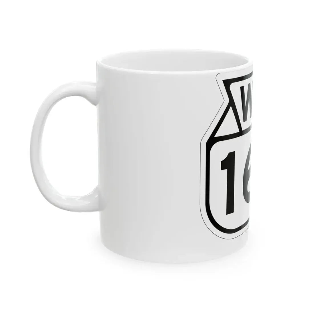 WIS 166 1949 (Wisconsin) (Road Sign) White Coffee Mug - Go Mug Yourself