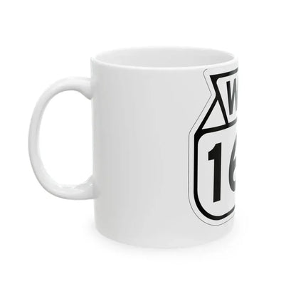 WIS 166 1949 (Wisconsin) (Road Sign) White Coffee Mug - Go Mug Yourself