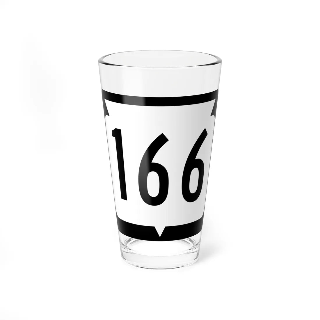 WIS 166 (Wisconsin) (Road Sign) Pint Glss 16oz 16oz - Go Mug Yourself