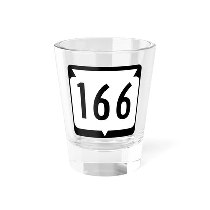 WIS 166 (Wisconsin) (Road Sign) Shot Glass 1.5oz 1.5oz - Go Mug Yourself