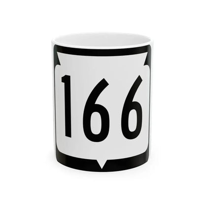 WIS 166 (Wisconsin) (Road Sign) White Coffee Mug 11oz - Go Mug Yourself