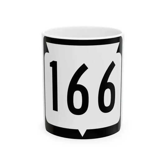 WIS 166 (Wisconsin) (Road Sign) White Coffee Mug 11oz - Go Mug Yourself