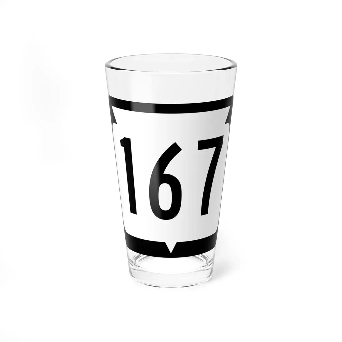 WIS 167 (Wisconsin) (Road Sign) Pint Glass 16oz 16oz - Go Mug Yourself