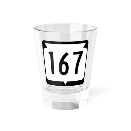 WIS 167 (Wisconsin) (Road Sign) Shot Glass 1.5oz 1.5oz - Go Mug Yourself
