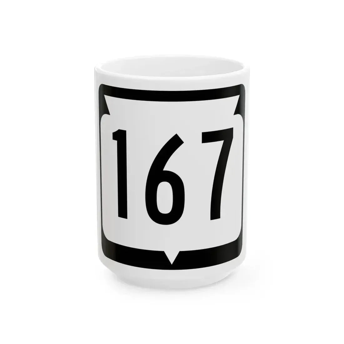 WIS 167 (Wisconsin) (Road Sign) White Coffee Mug 15oz - Go Mug Yourself