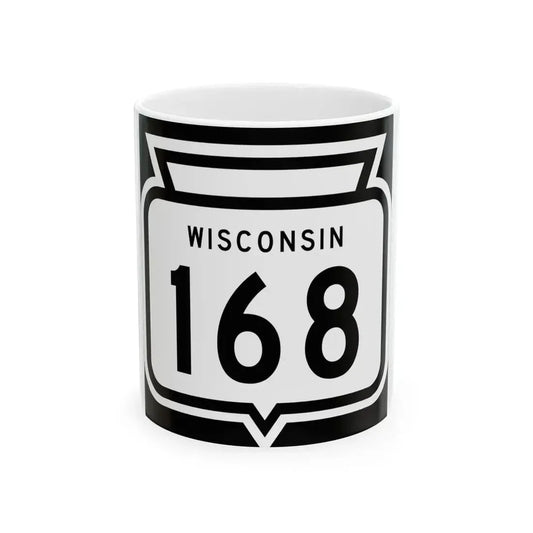 WIS 168 1958 (Wisconsin) (Road Sign) White Coffee Mug 11oz - Go Mug Yourself