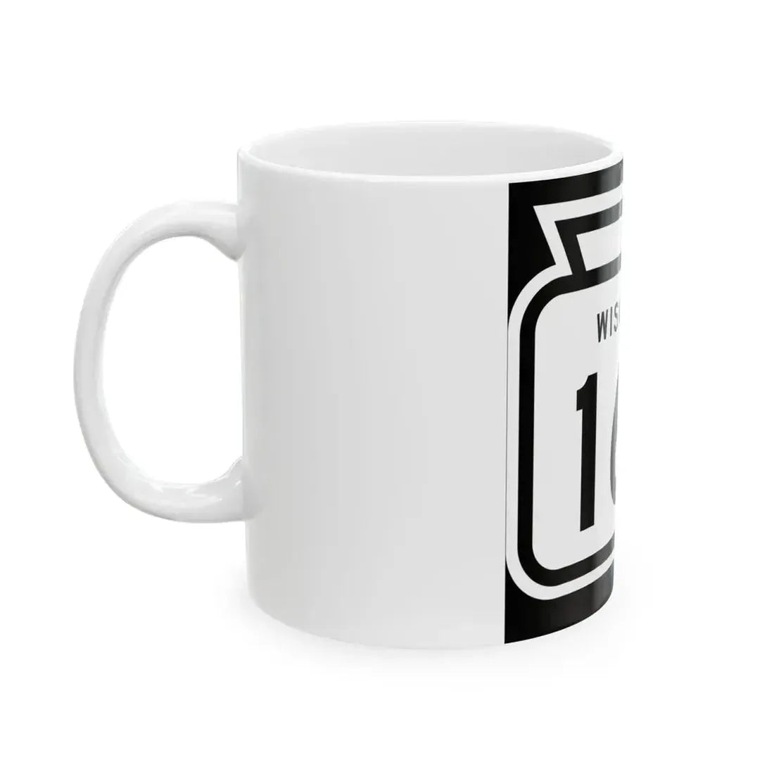 WIS 168 1958 (Wisconsin) (Road Sign) White Coffee Mug - Go Mug Yourself