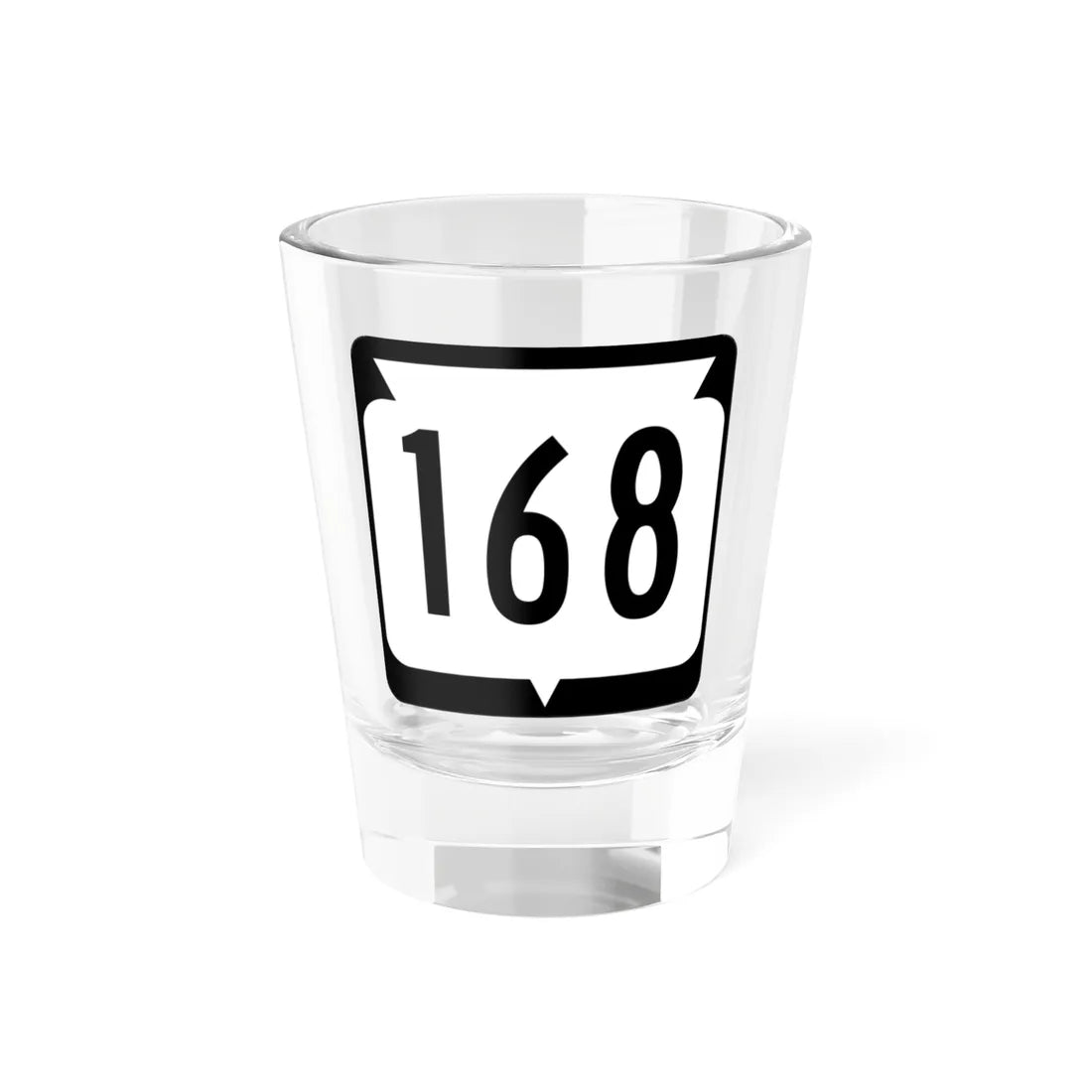 WIS 168 (Wisconsin) (Road Sign) Shot Glass 1.5oz 1.5oz - Go Mug Yourself
