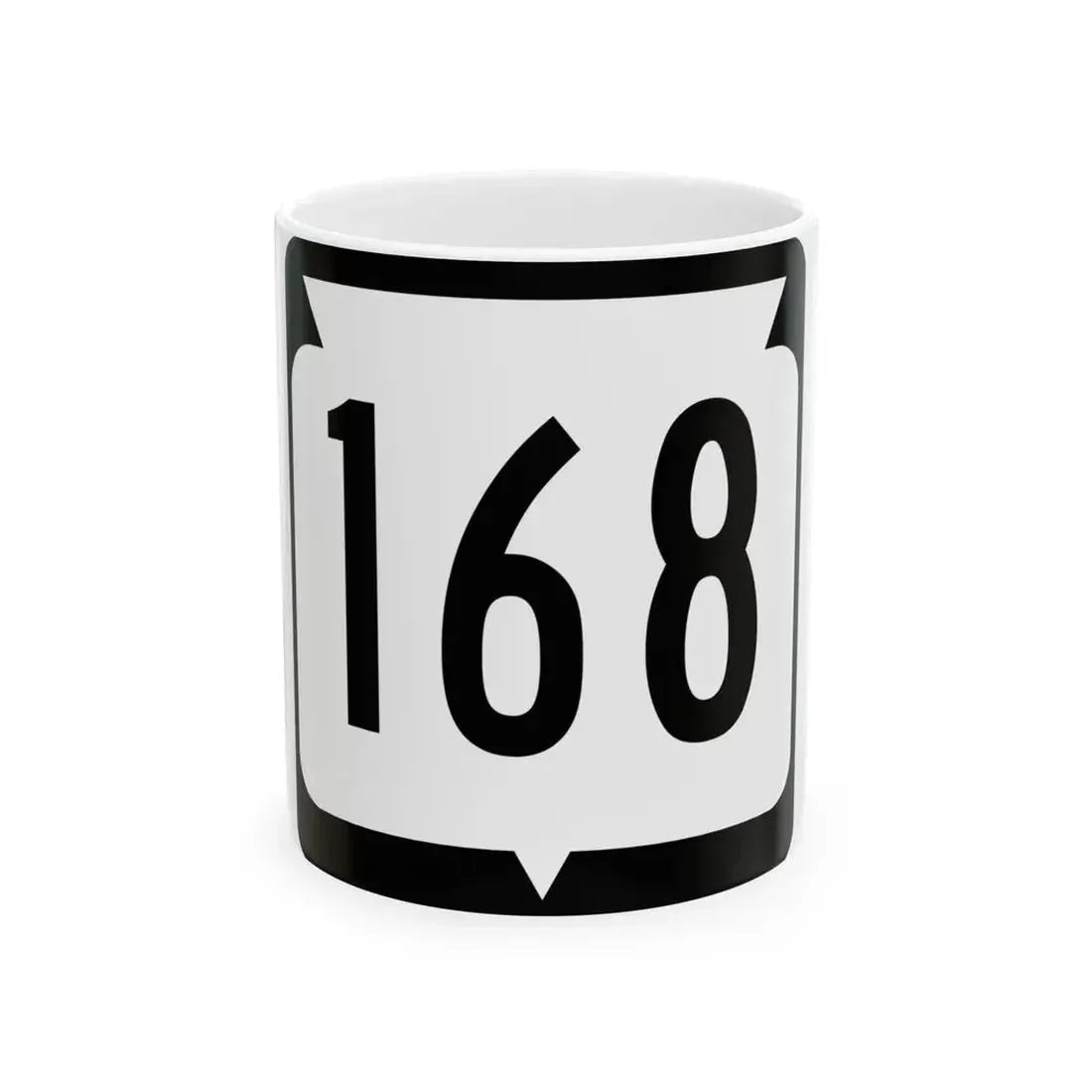 WIS 168 (Wisconsin) (Road Sign) White Coffee Mug 11oz - Go Mug Yourself