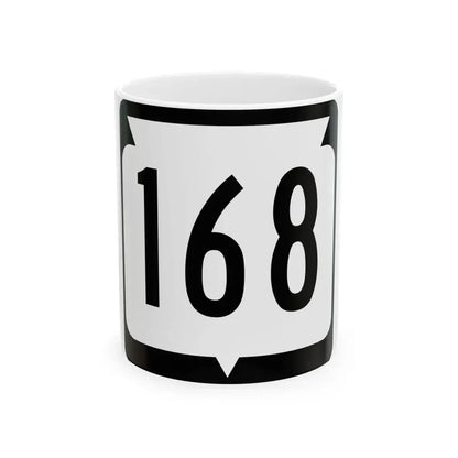 WIS 168 (Wisconsin) (Road Sign) White Coffee Mug 11oz - Go Mug Yourself