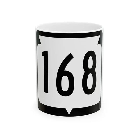 WIS 168 (Wisconsin) (Road Sign) White Coffee Mug 11oz - Go Mug Yourself