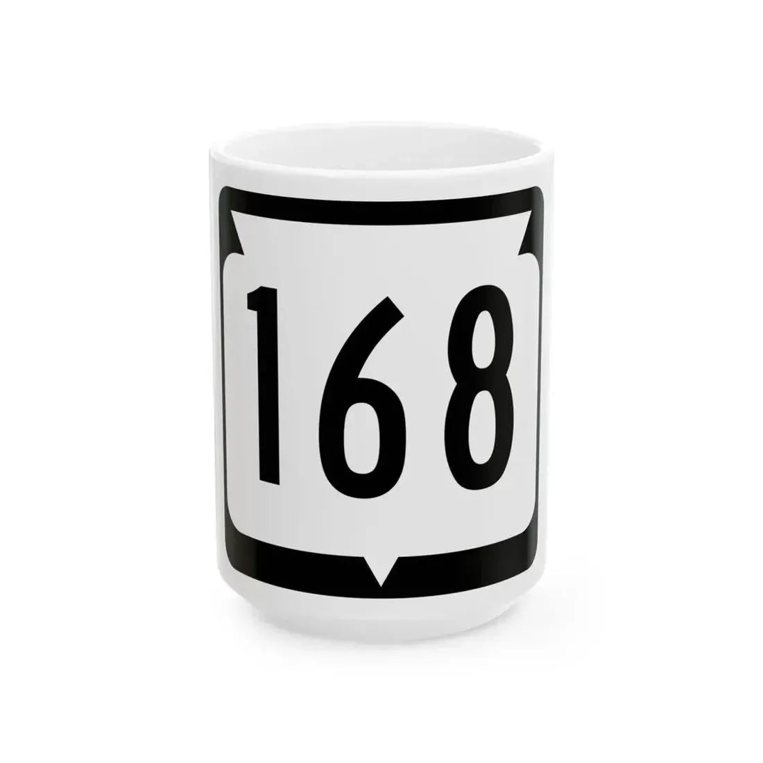 WIS 168 (Wisconsin) (Road Sign) White Coffee Mug 15oz - Go Mug Yourself