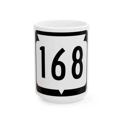 WIS 168 (Wisconsin) (Road Sign) White Coffee Mug 15oz - Go Mug Yourself