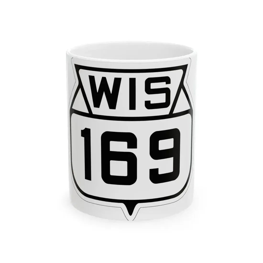 WIS 169 1938 (Wisconsin) (Road Sign) White Coffee Mug 11oz - Go Mug Yourself