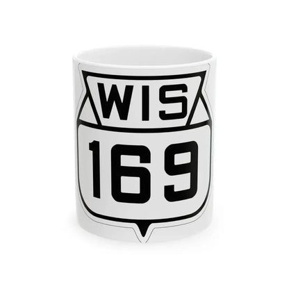WIS 169 1938 (Wisconsin) (Road Sign) White Coffee Mug 11oz - Go Mug Yourself