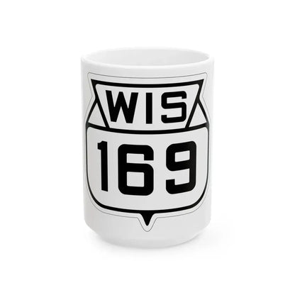 WIS 169 1938 (Wisconsin) (Road Sign) White Coffee Mug 15oz - Go Mug Yourself