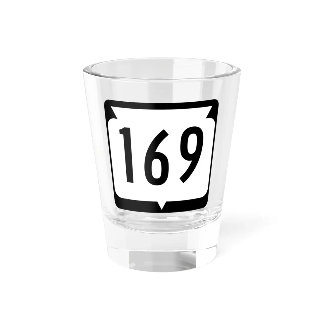 WIS 169 (Wisconsin) (Road Sign) Shot Glass 1.5oz 1.5oz - Go Mug Yourself