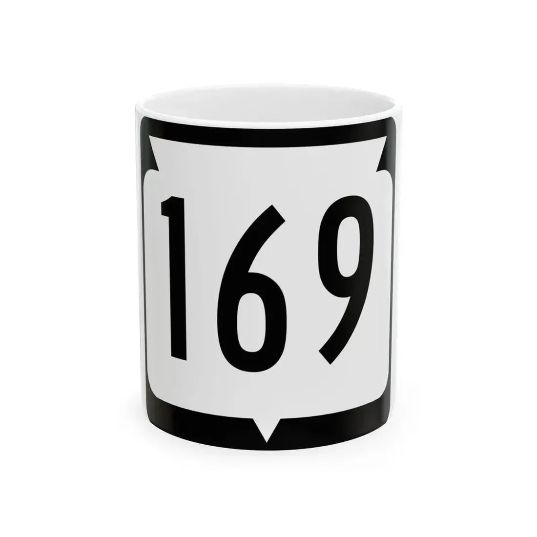 WIS 169 (Wisconsin) (Road Sign) White Coffee Mug 11oz - Go Mug Yourself
