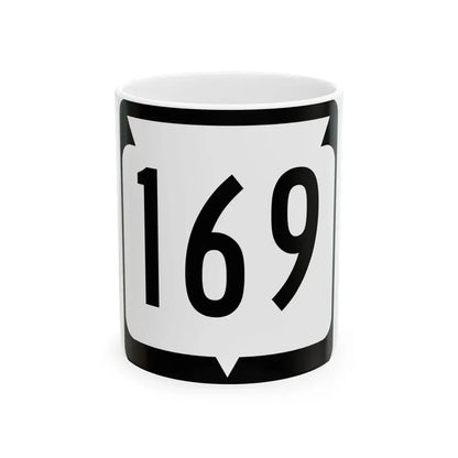 WIS 169 (Wisconsin) (Road Sign) White Coffee Mug 11oz - Go Mug Yourself