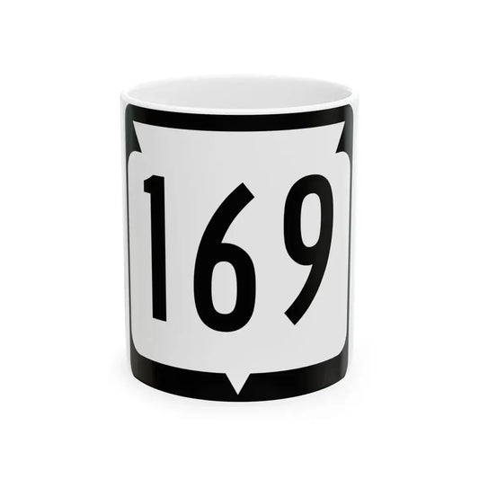 WIS 169 (Wisconsin) (Road Sign) White Coffee Mug 11oz - Go Mug Yourself