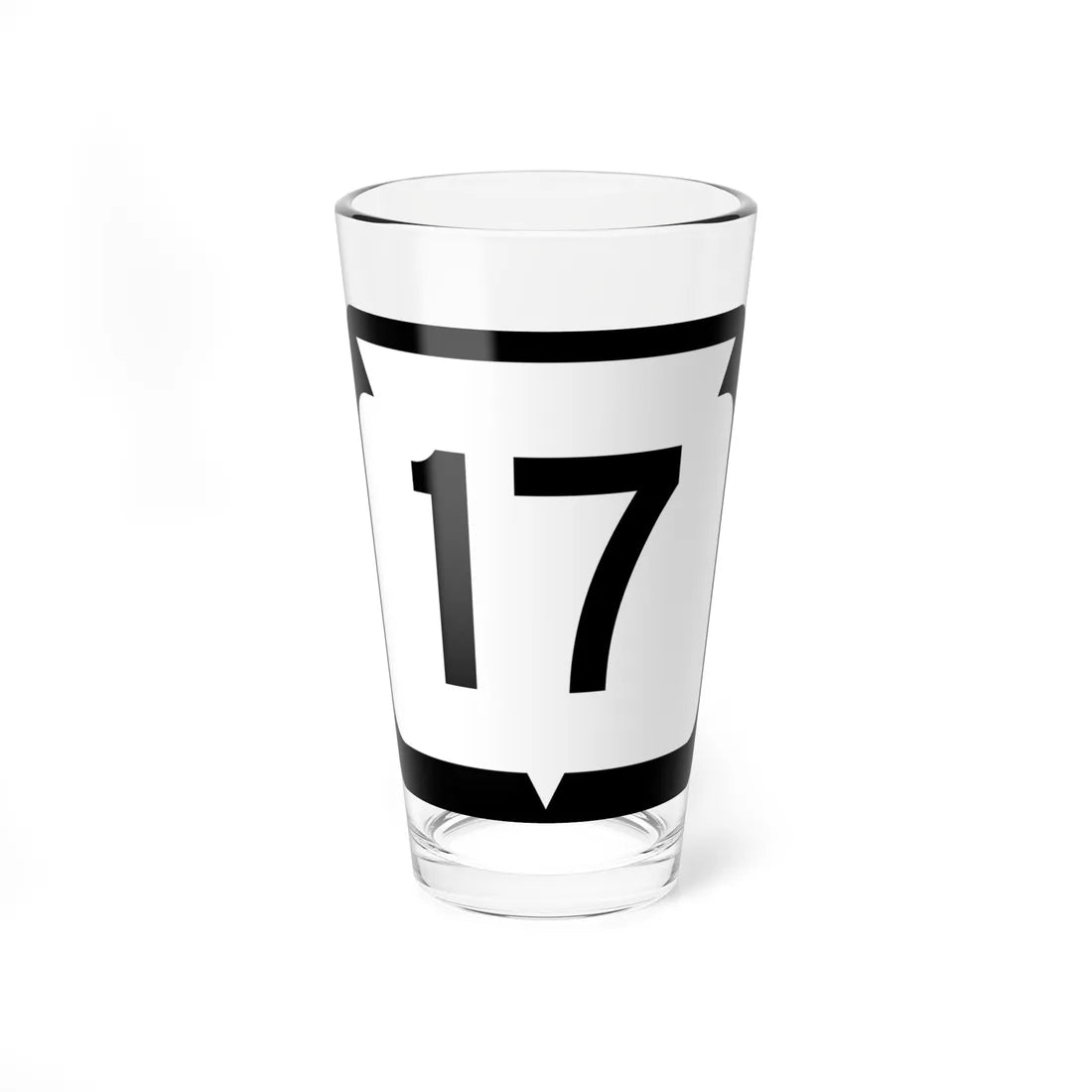 WIS 17 (Wisconsin) (Road Sign) Pint Glss 16oz 16oz - Go Mug Yourself