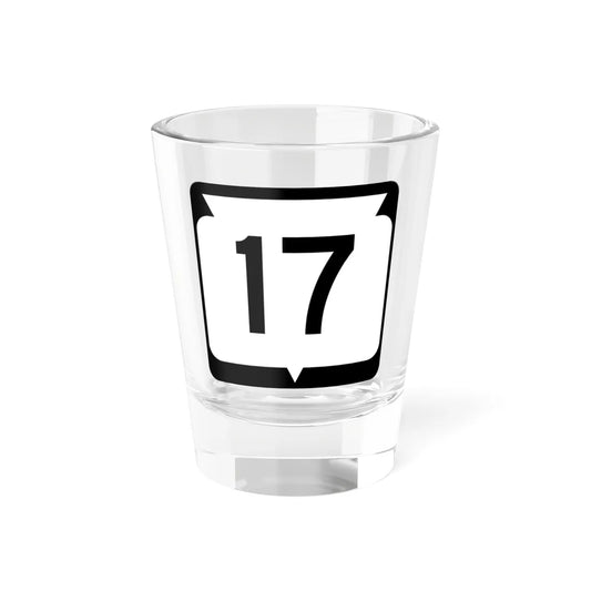 WIS 17 (Wisconsin) (Road Sign) Shot Glass 1.5oz 1.5oz - Go Mug Yourself