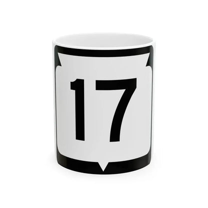 WIS 17 (Wisconsin) (Road Sign) White Coffee Mug 11oz - Go Mug Yourself