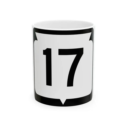 WIS 17 (Wisconsin) (Road Sign) White Coffee Mug 11oz - Go Mug Yourself