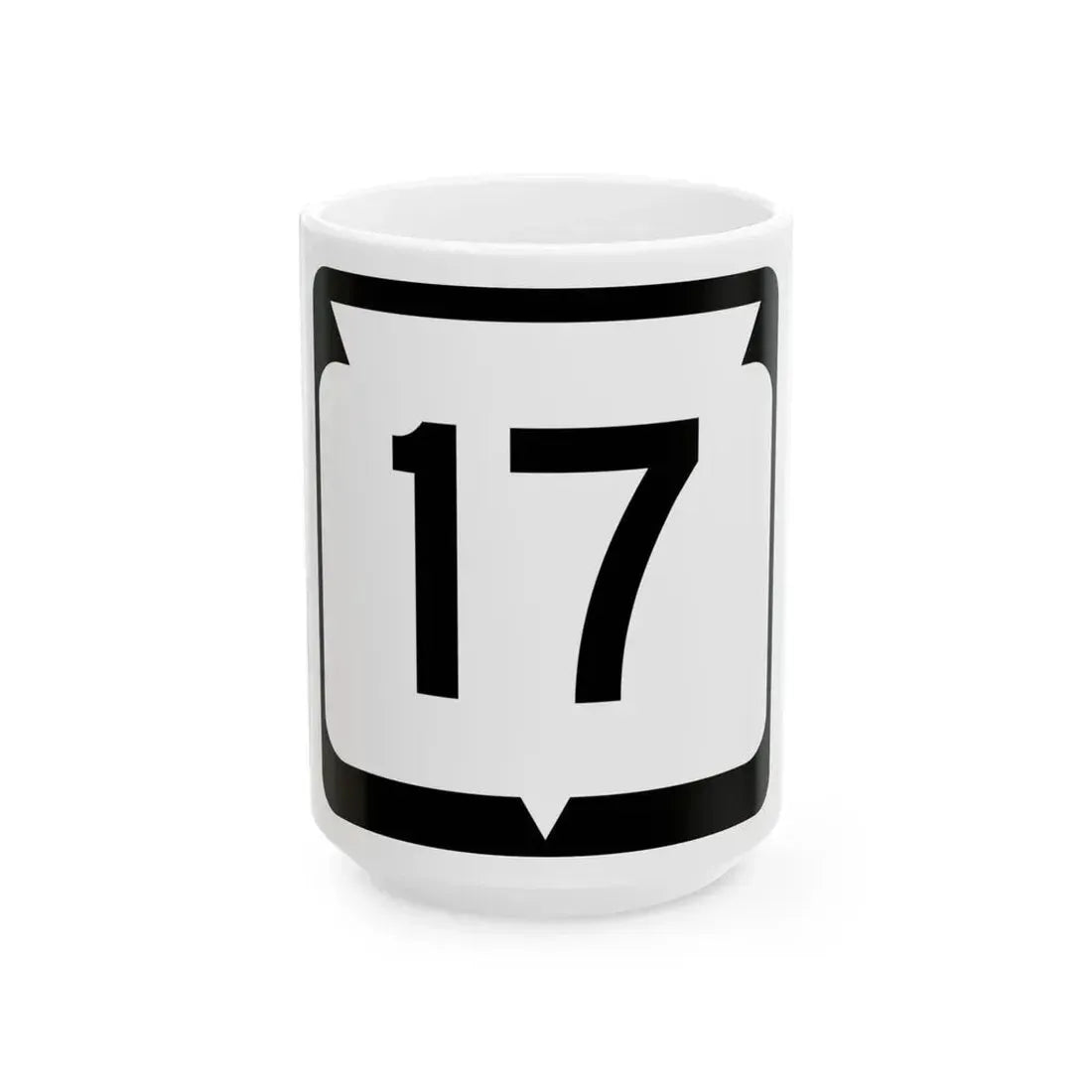 WIS 17 (Wisconsin) (Road Sign) White Coffee Mug 15oz - Go Mug Yourself