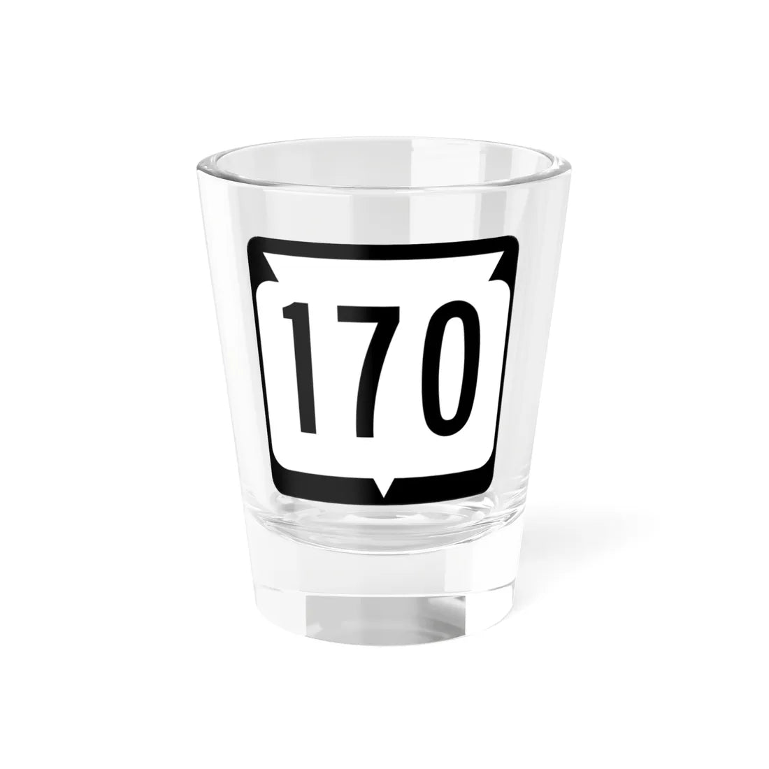 WIS 170 (Wisconsin) (Road Sign) Shot Glass 1.5oz 1.5oz - Go Mug Yourself