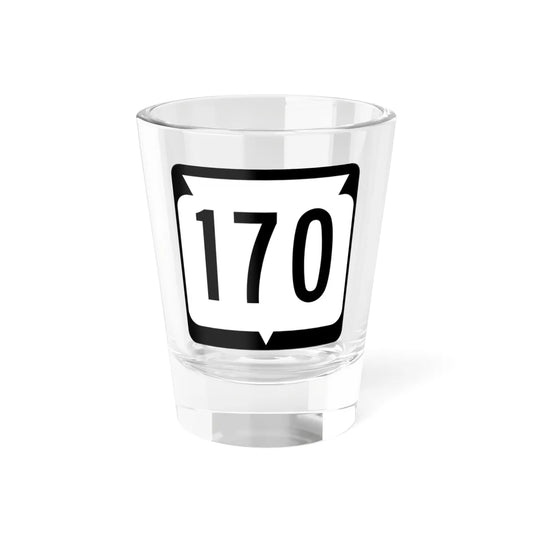 WIS 170 (Wisconsin) (Road Sign) Shot Glass 1.5oz 1.5oz - Go Mug Yourself