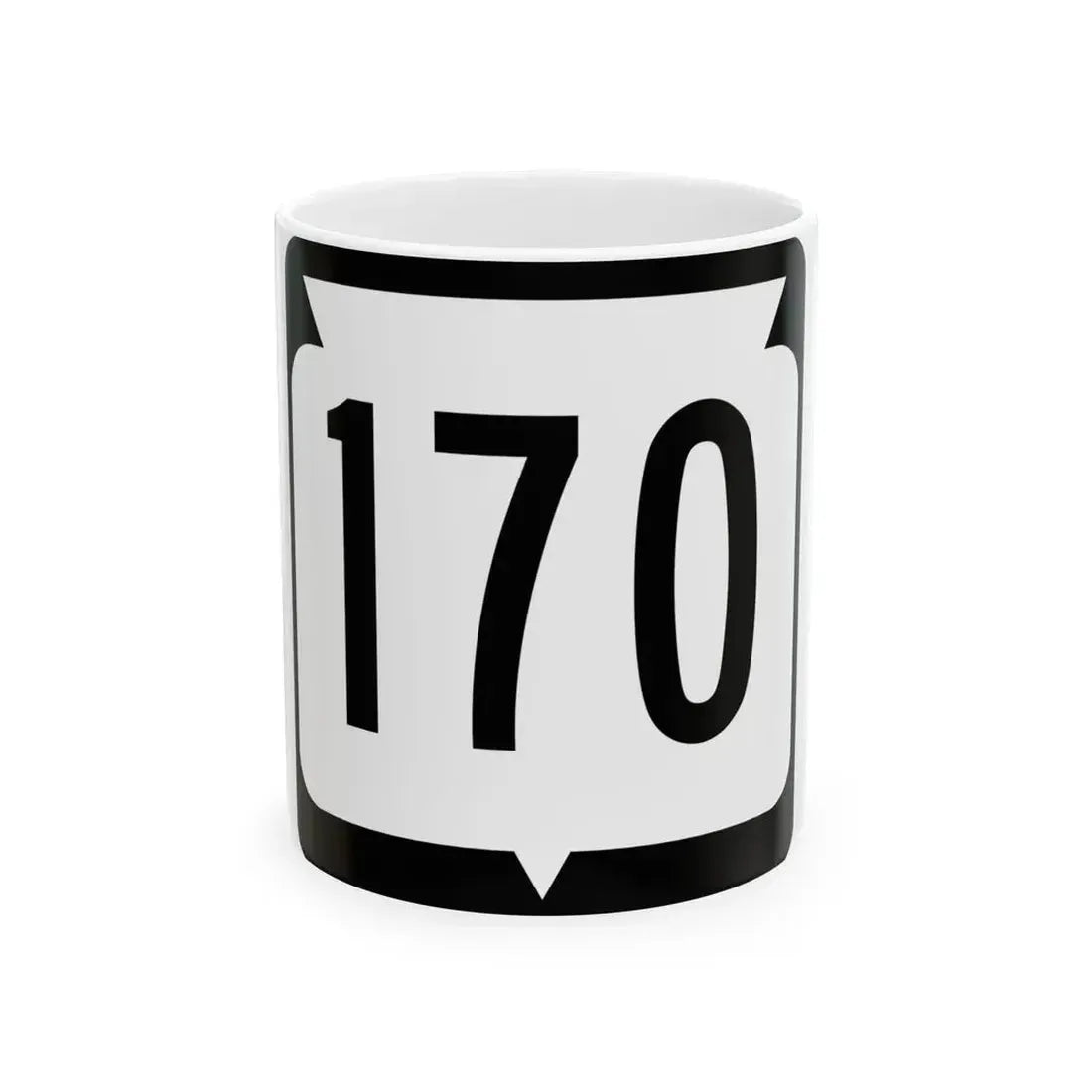WIS 170 (Wisconsin) (Road Sign) White Coffee Mug 11oz - Go Mug Yourself