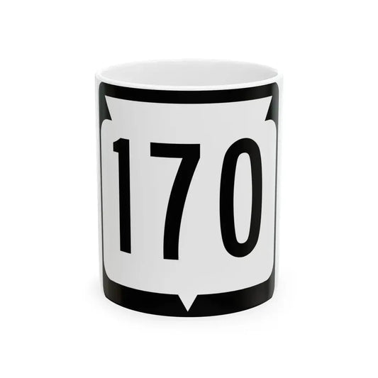WIS 170 (Wisconsin) (Road Sign) White Coffee Mug 11oz - Go Mug Yourself
